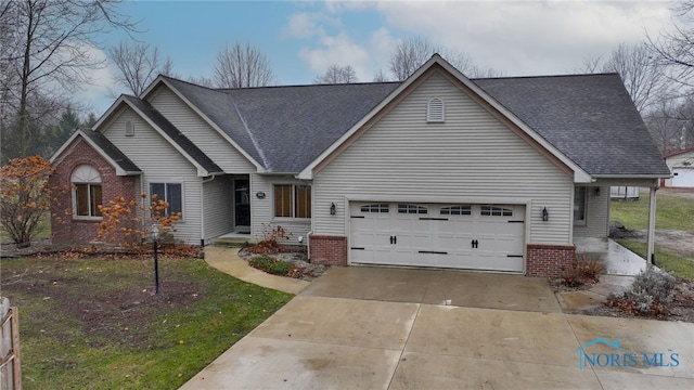 view of front of house featuring a garage