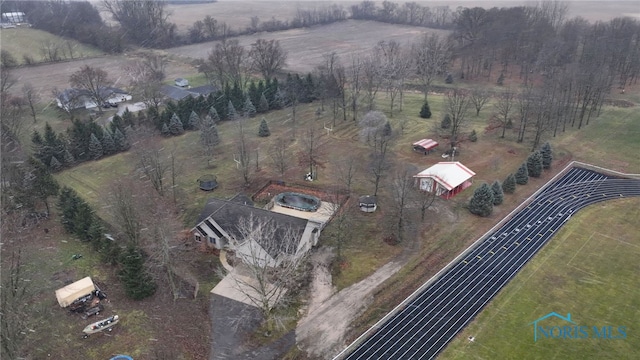 bird's eye view featuring a rural view