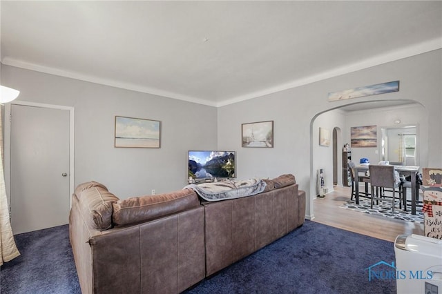 view of carpeted living room