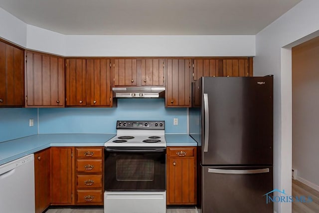 kitchen featuring white appliances