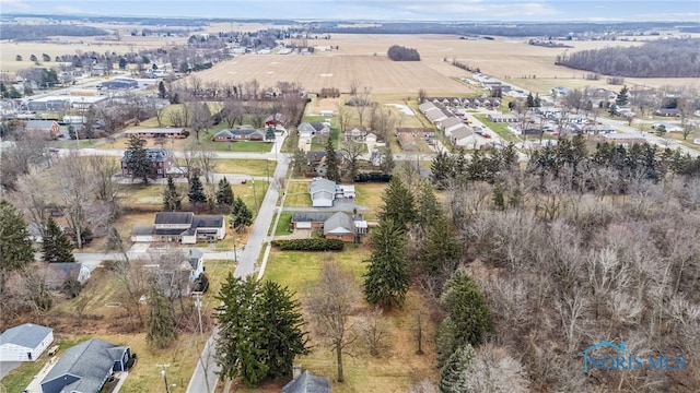 bird's eye view featuring a rural view