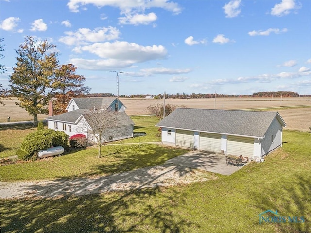 bird's eye view featuring a rural view