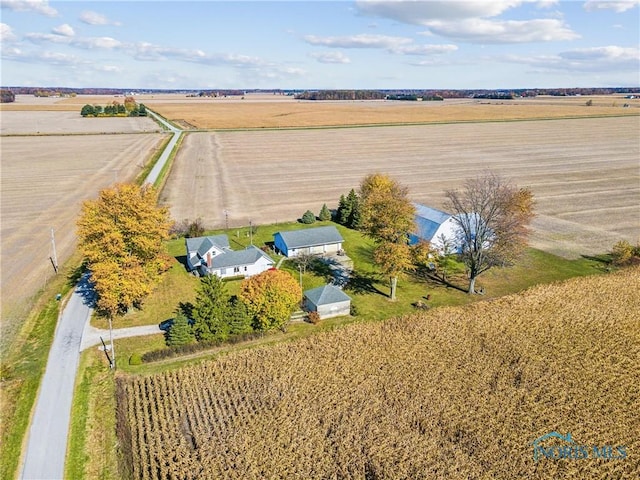 bird's eye view with a rural view