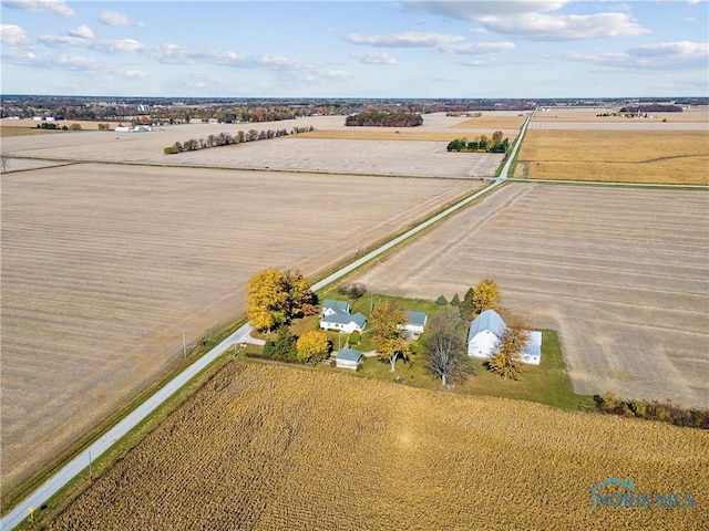 drone / aerial view featuring a rural view