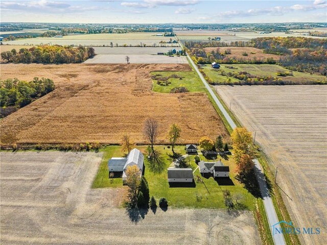 drone / aerial view featuring a rural view