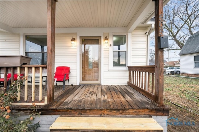 view of wooden deck