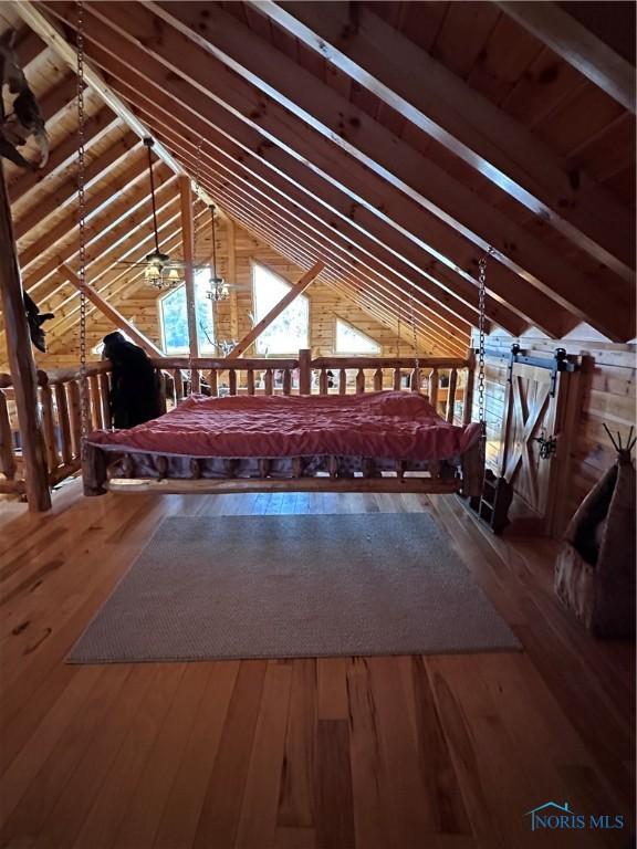 view of unfinished attic
