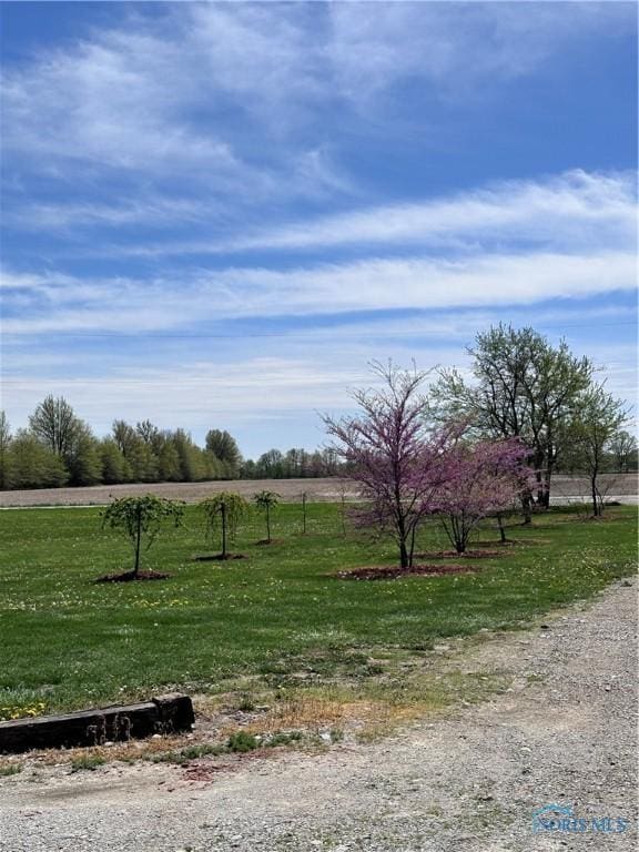 view of street with a rural view