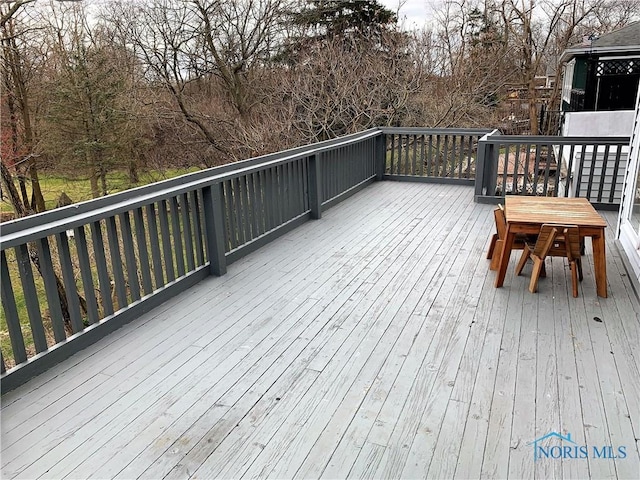 view of wooden deck