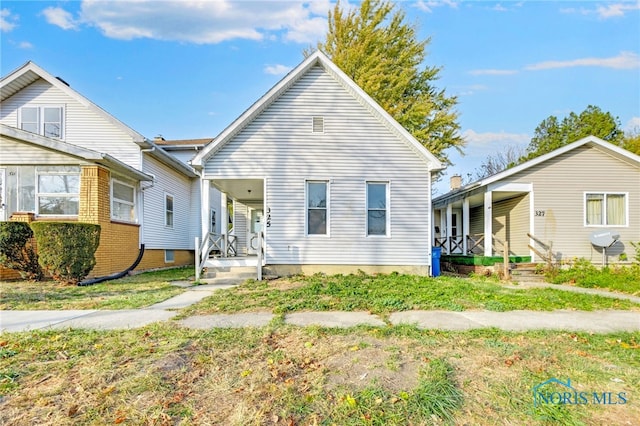 bungalow-style home with a porch