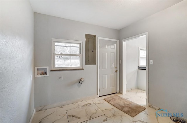 bathroom with electric panel