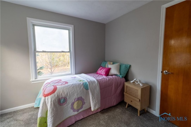 carpeted bedroom featuring multiple windows