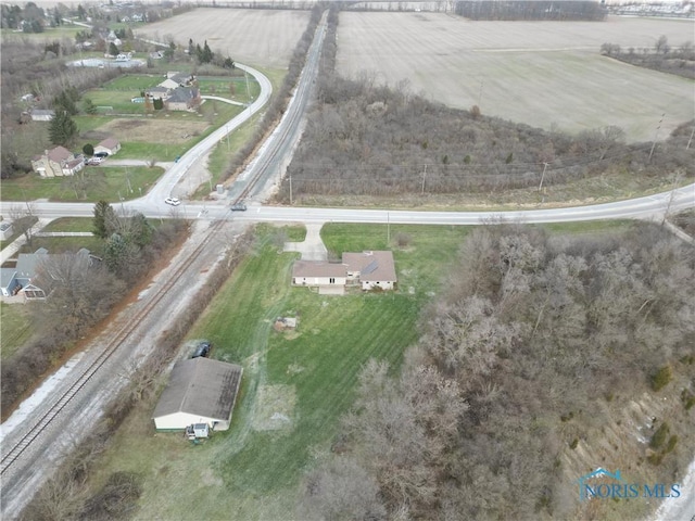 bird's eye view with a rural view