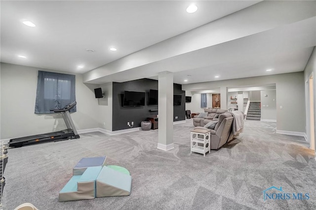 view of carpeted living room