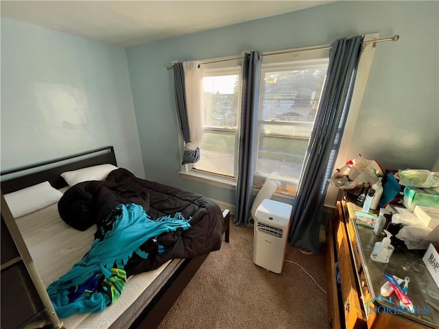 view of carpeted bedroom