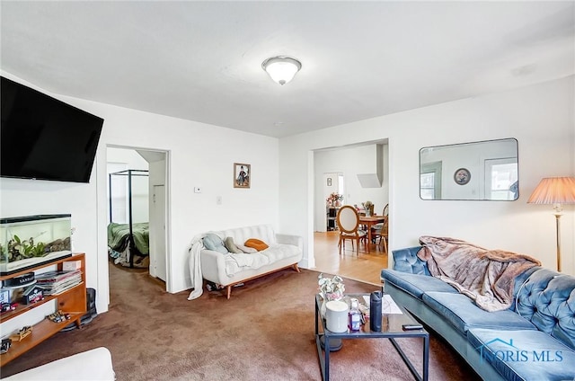 view of carpeted living room