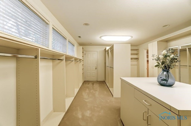 mudroom with light carpet