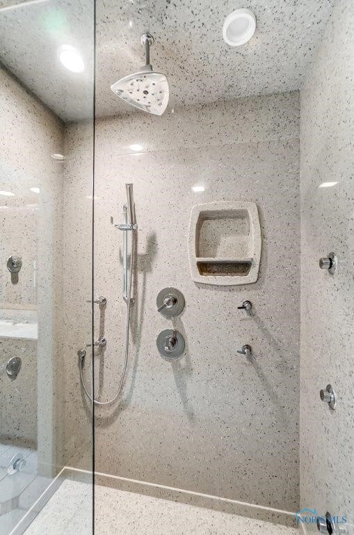 bathroom with a shower