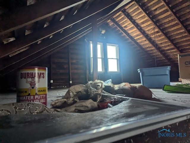 view of attic