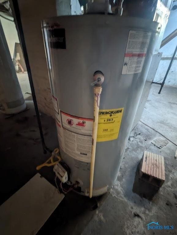 utilities featuring gas water heater