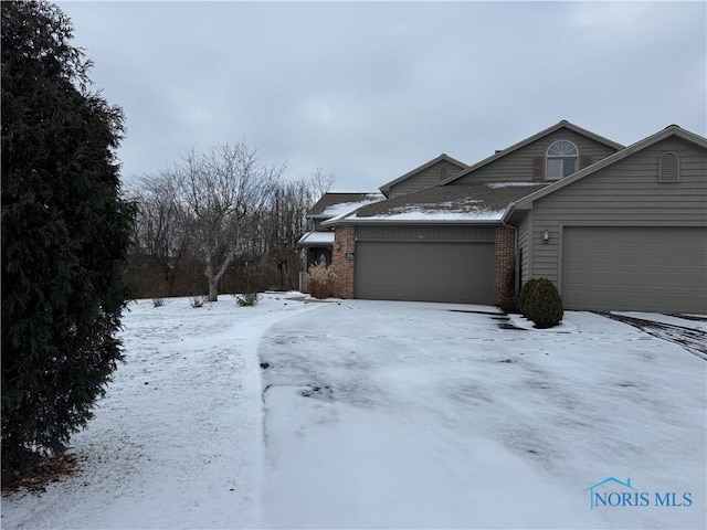 view of property featuring a garage