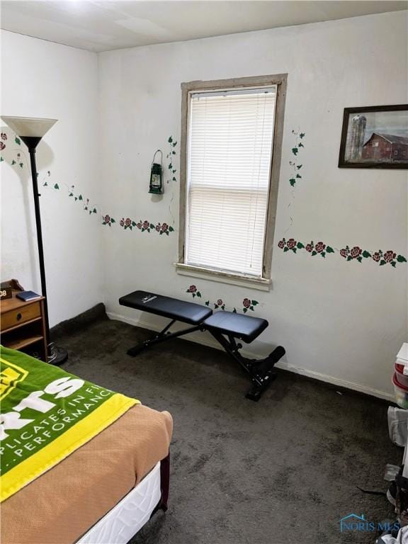 view of carpeted bedroom