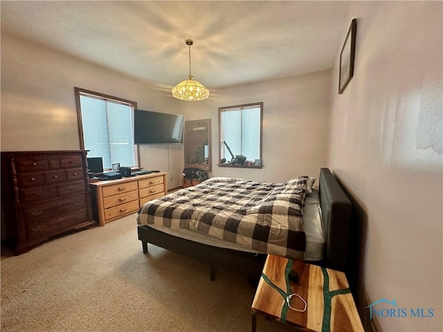 view of carpeted bedroom