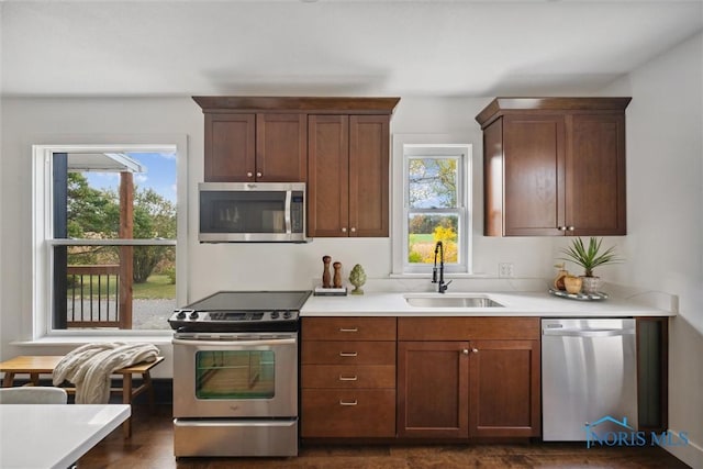 kitchen with sink and stainless steel appliances