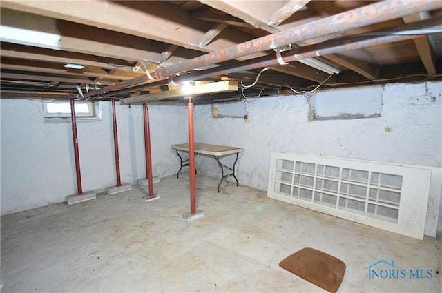 view of basement