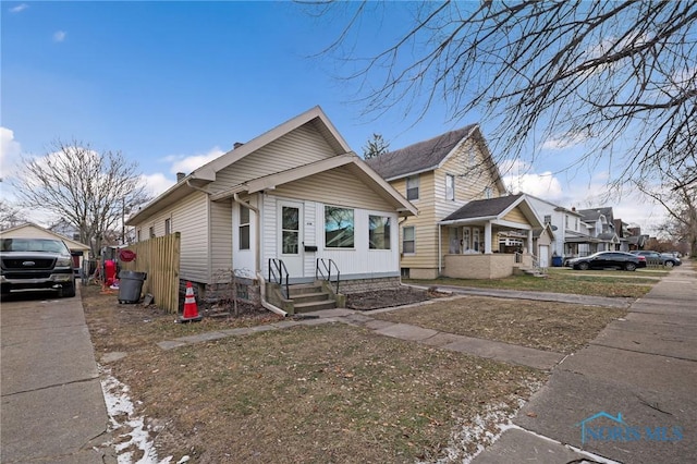 view of bungalow-style house