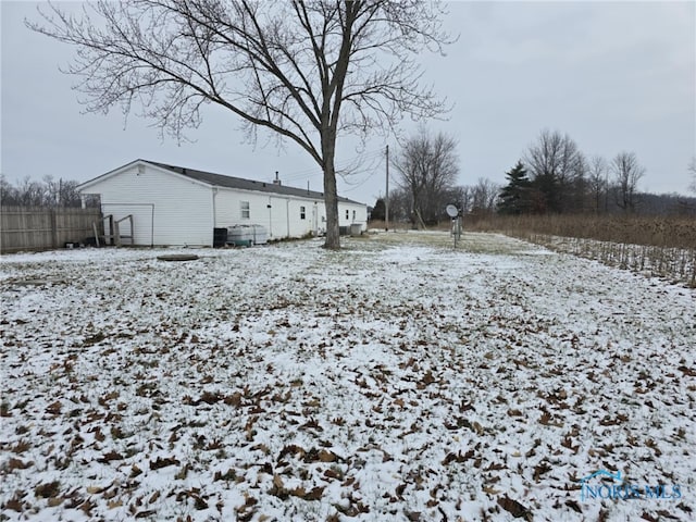 view of snowy yard