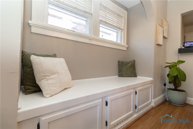 mudroom featuring light hardwood / wood-style floors