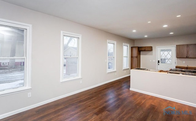 kitchen featuring dark hardwood / wood-style flooring