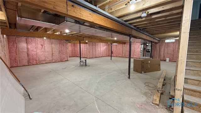 view of basement