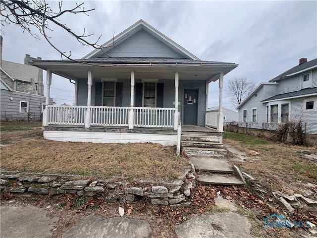 view of front of home with a porch