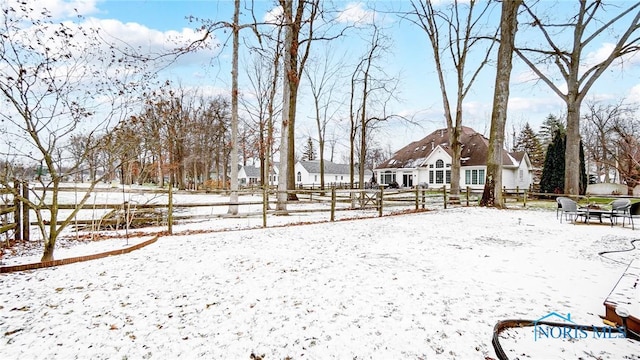 view of snowy yard