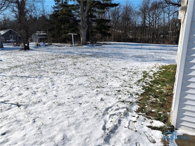 view of snowy yard