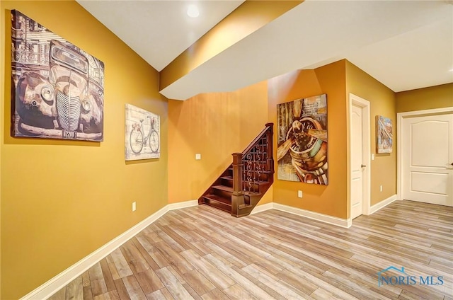 interior space with wood-type flooring