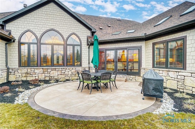 view of patio with french doors