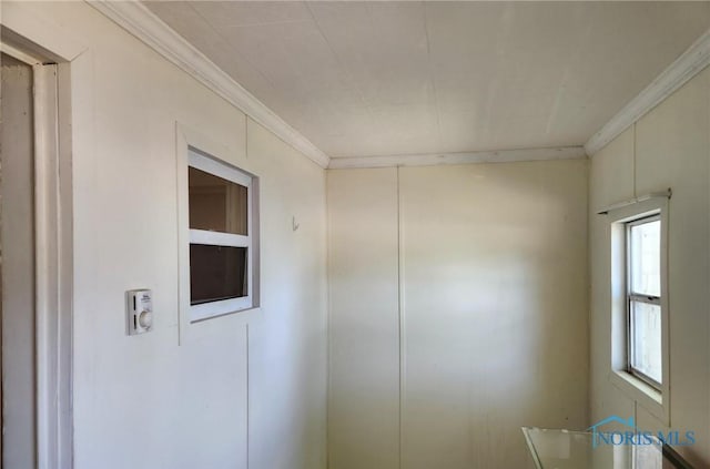 spare room with plenty of natural light and ornamental molding