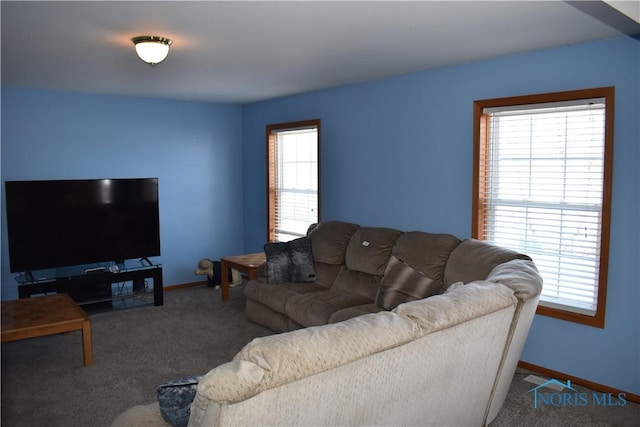 view of carpeted living room