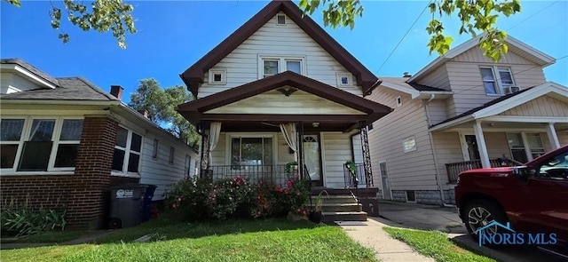 bungalow-style house with a porch