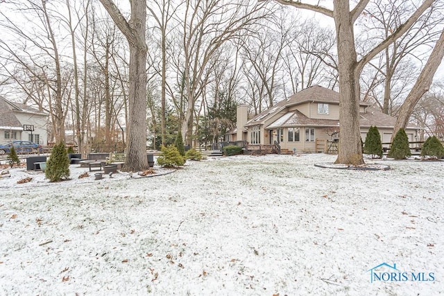 view of snowy yard