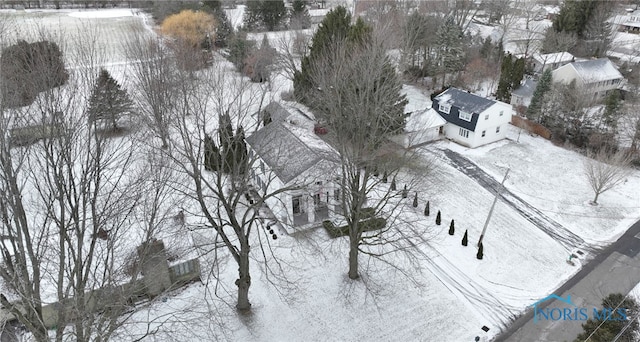 view of snowy aerial view