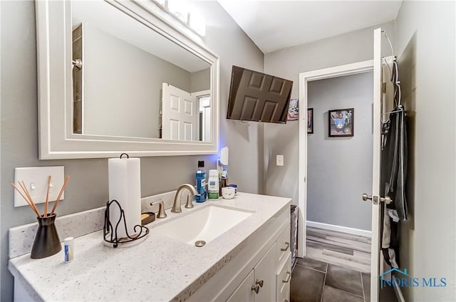 bathroom featuring vanity