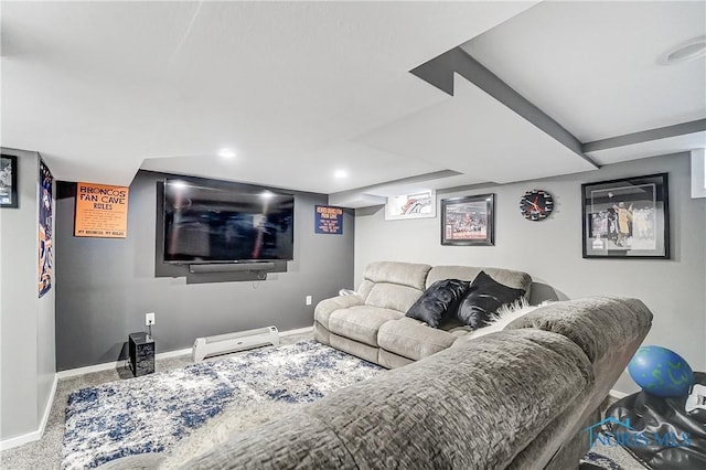 view of carpeted living room