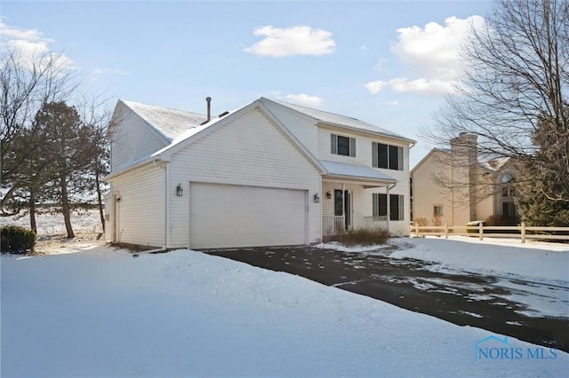 view of property with a garage