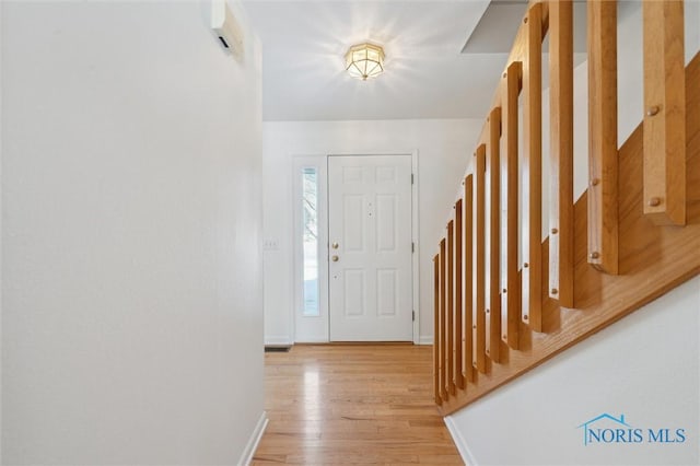 entryway featuring light wood-type flooring