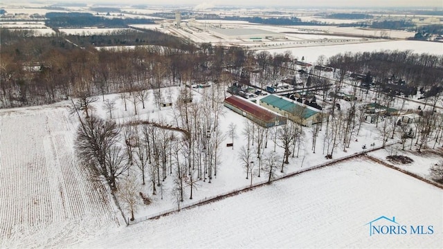 view of snowy aerial view