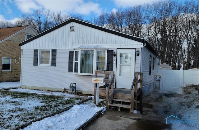 view of bungalow-style home